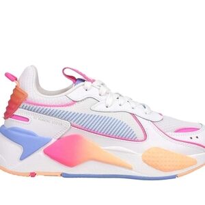 Puma Women's White and Pink Sneakers